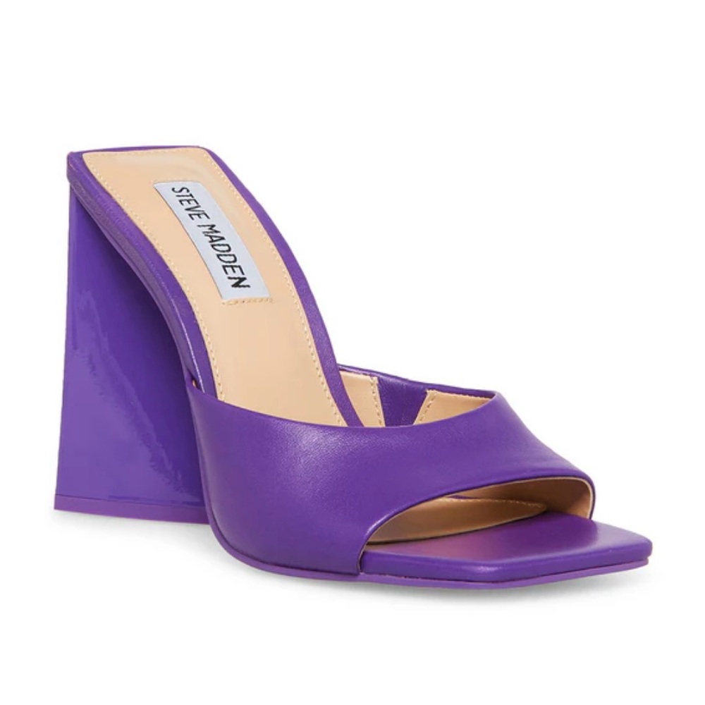 STEVE MADDEN TWISTS PURPLE LEATHER SIZE 9.5